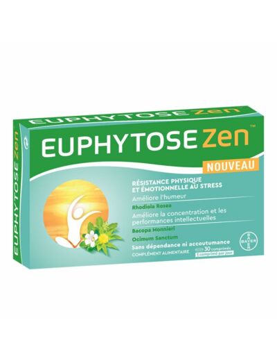 Zen 30 comprimés Euphytose Résistance physique et émotionnelle au stress Bayer
