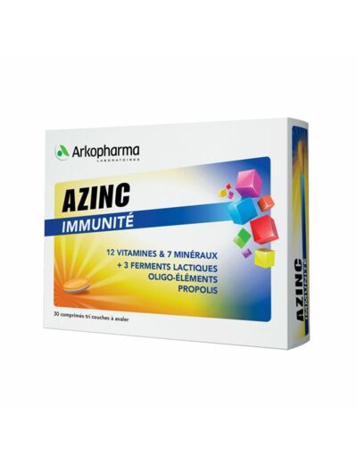 Immunité 30 comprimés Azinc Arkopharma