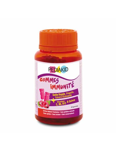 Gommes Immunite Gout Framboise 60 Oursons Pediakid