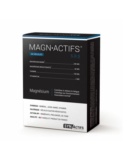 Magnactifs 60 Gelules Magnésium Synactifs