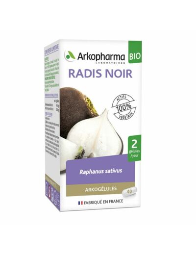 Radis Noir Bio 40 Gelules Arkogélules Arkopharma